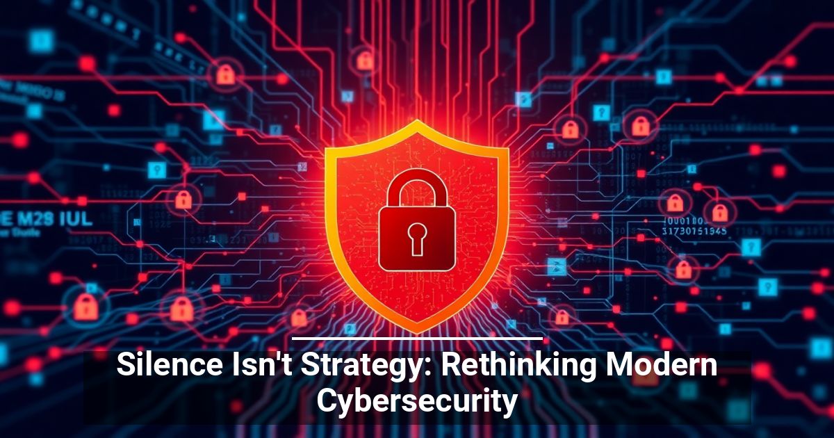 Silence Isn’t Strategy: Rethinking Modern Cybersecurity